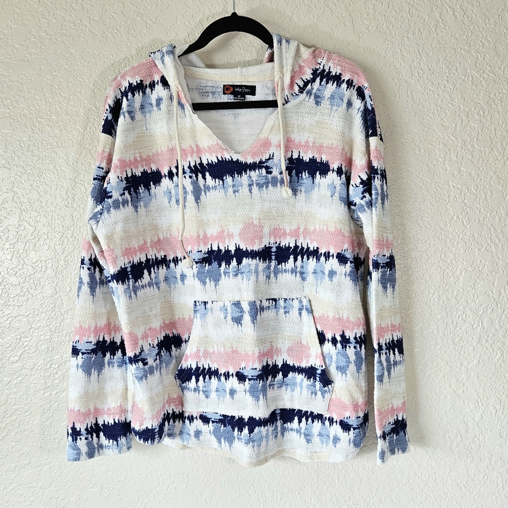Indigo Poppy Beachy Hoodie
